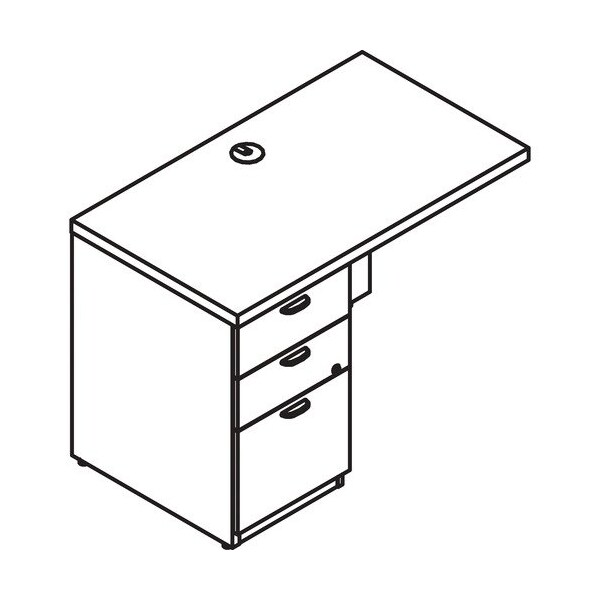 Groupe Lacasse Return, Left Exect, 48inx24inx29-1/2in, Hard Rock Maple LAS71DUF2448RE - main